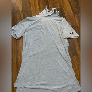 Grey hooded Under Armour shirt